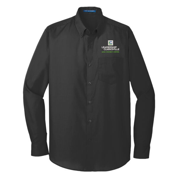 Leadership Clarksville  - Long Sleeve Carefree Poplin Shirt Thumbnail