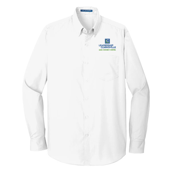 Leadership Clarksville  - Long Sleeve Carefree Poplin Shirt Thumbnail